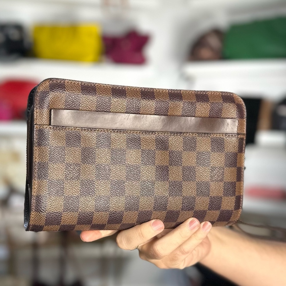 LV Damier Ebene Wristlet